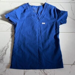 Figs Scrub Top - Royal Blue